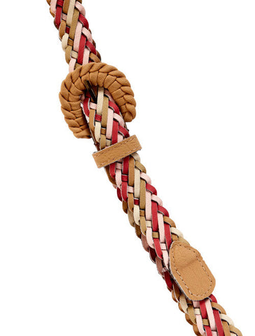 Picture of Harper, tan leather woven belt